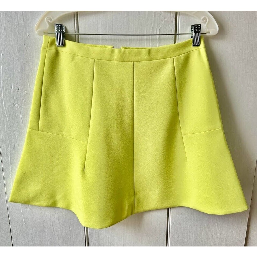 Bright neon yellow skirt J Crew new size 4